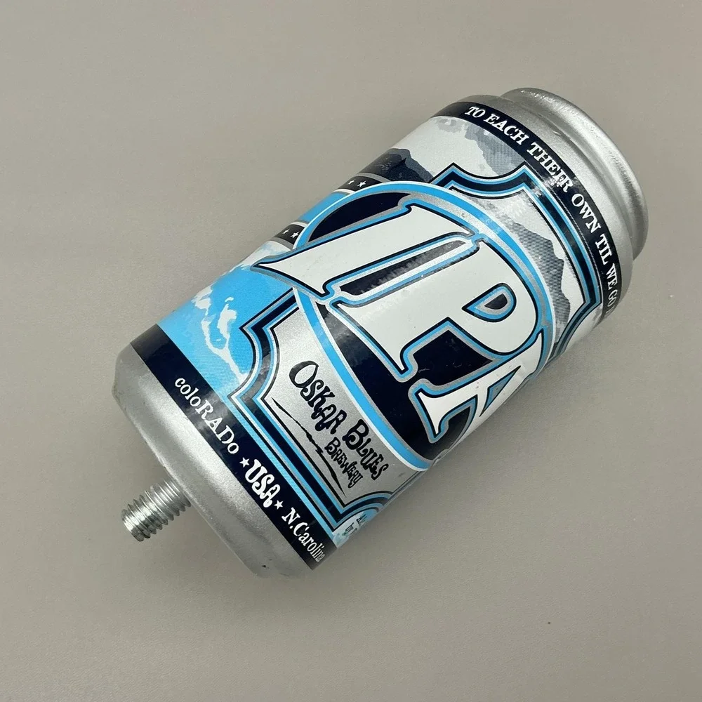 Oskar Blues Brewery IPA Beer Tap Handle Can Silver Blue Colorado USA Decor